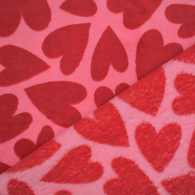 Wellnessfleece Sweet Hearts, roze