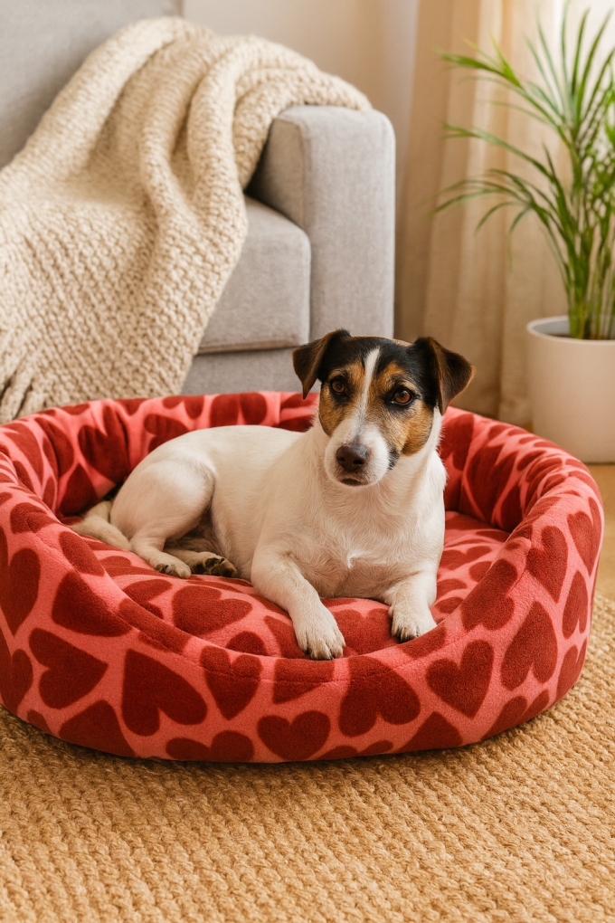 Wellnessfleece Sweet Hearts, roze