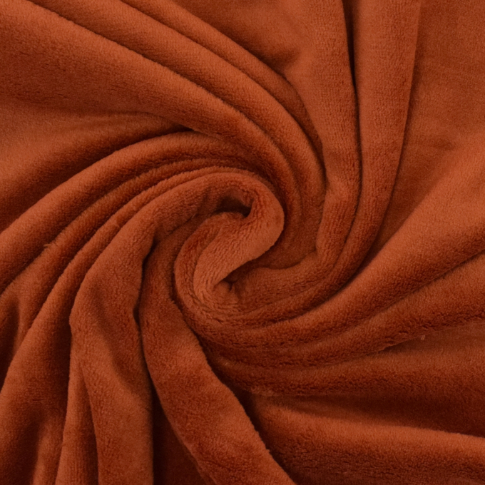 Tissu polaire doux Wellness, terracotta