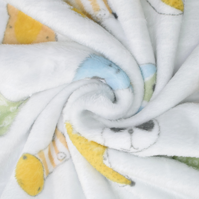 Wellnessfleece Tiere, hellgrau