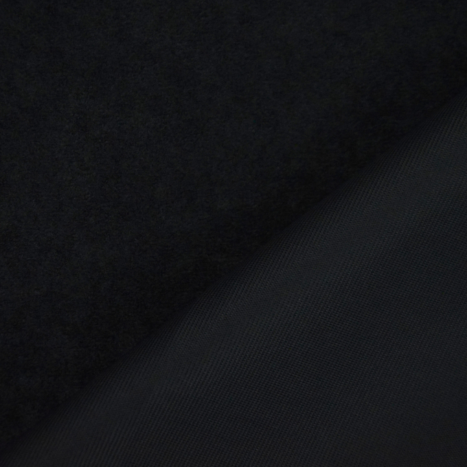 Tissu suédine faux daim nubuck, noir