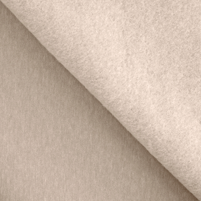 Tissu sweat molleton, beige chiné
