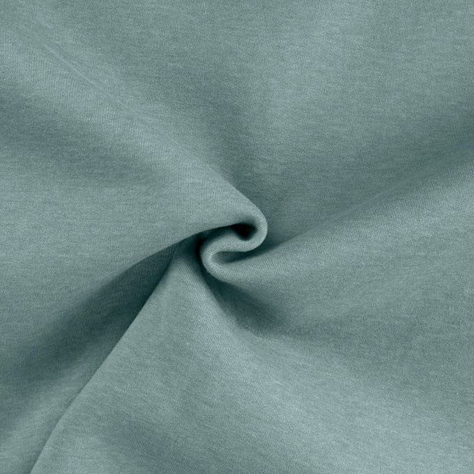 Tissu sweat molleton, menthe chiné