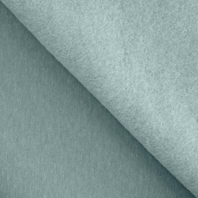 Tissu sweat molleton, menthe chiné
