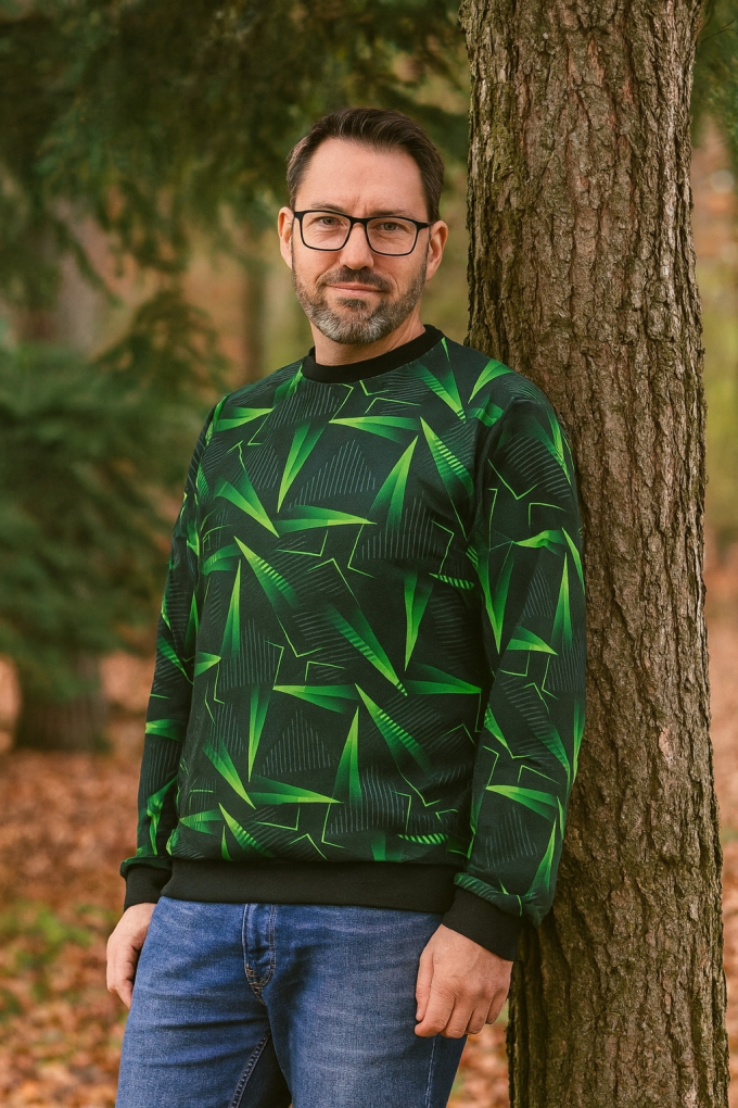 Wintersweat Cyber Lights, schwarz