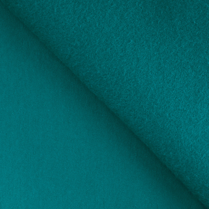 Tissu sweat molleton, bleu pétrole clair