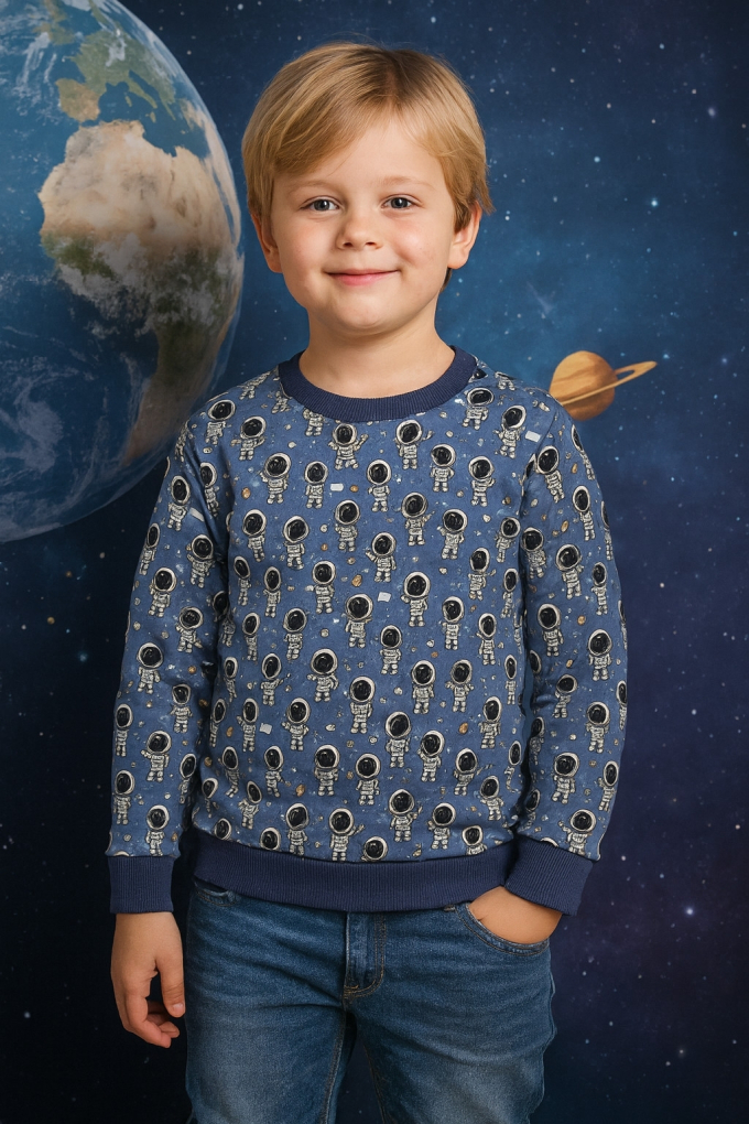 Wintersweat Kleiner Astronaut, jeansblau