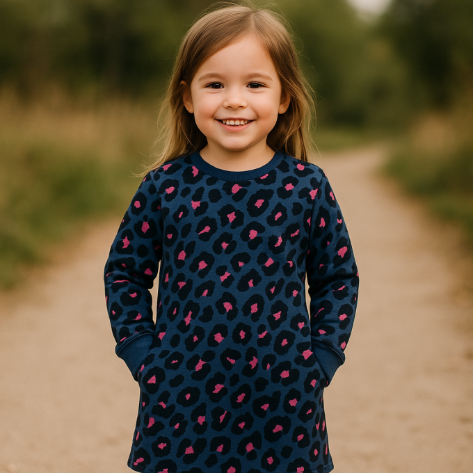 Wintersweat leo, donkerblauw