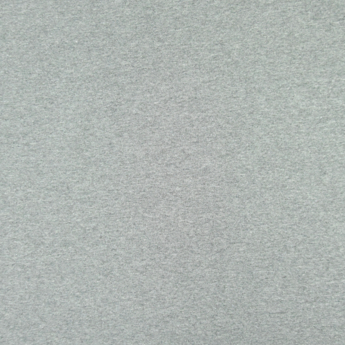 Tissu sweat molleton chaud recyclé, gris clair chiné