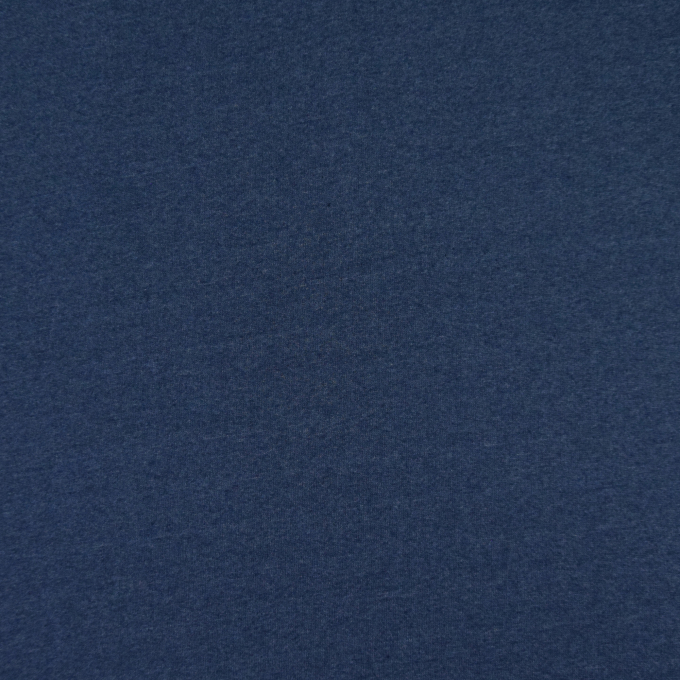 Tissu sweat molleton chaud recyclé, bleu denim chiné