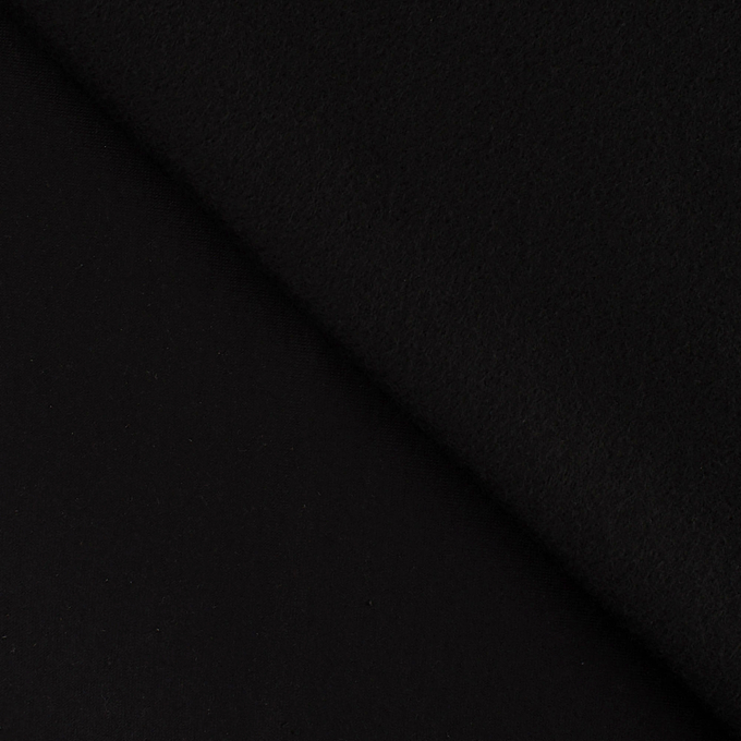 Tissu sweat molleton, noir