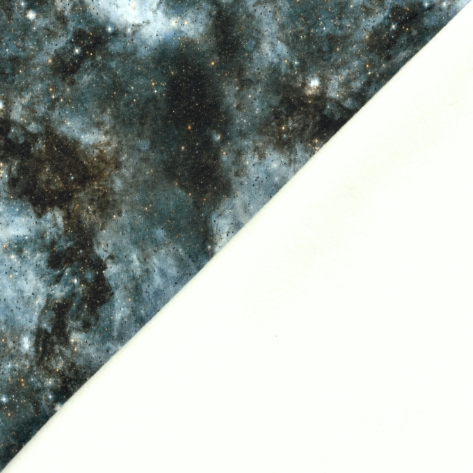 Tissu sweat molleton Space, noir