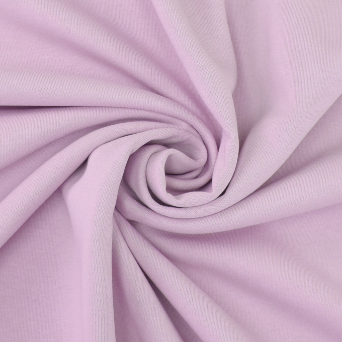 Tissu sweat molleton uni, lilas