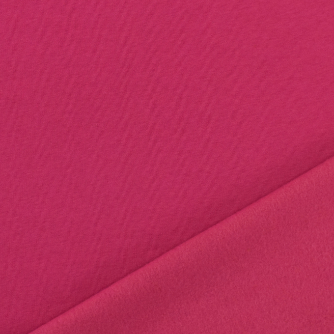 Tissu sweat molleton uni, rouge magenta