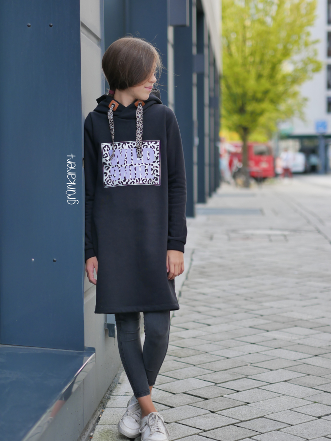 Wintersweat uni, zwart