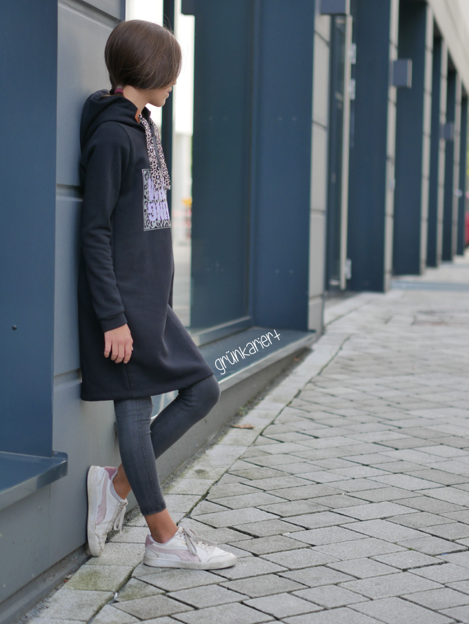 Wintersweat uni, zwart