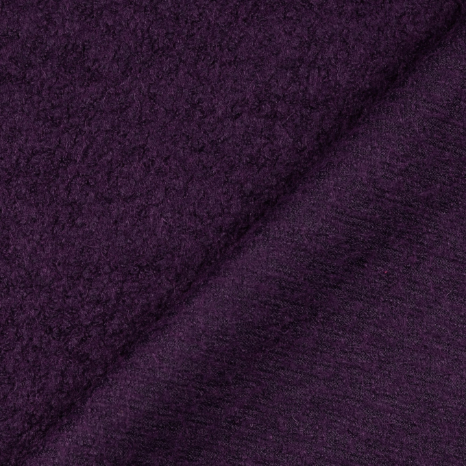 Tissu lainage bouclette, pourpre foncé