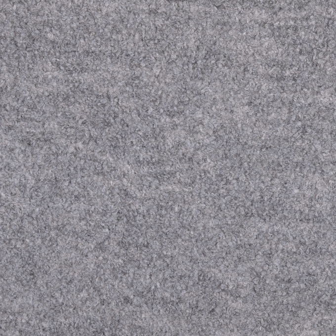 Tissu lainage bouclette, gris clair chiné
