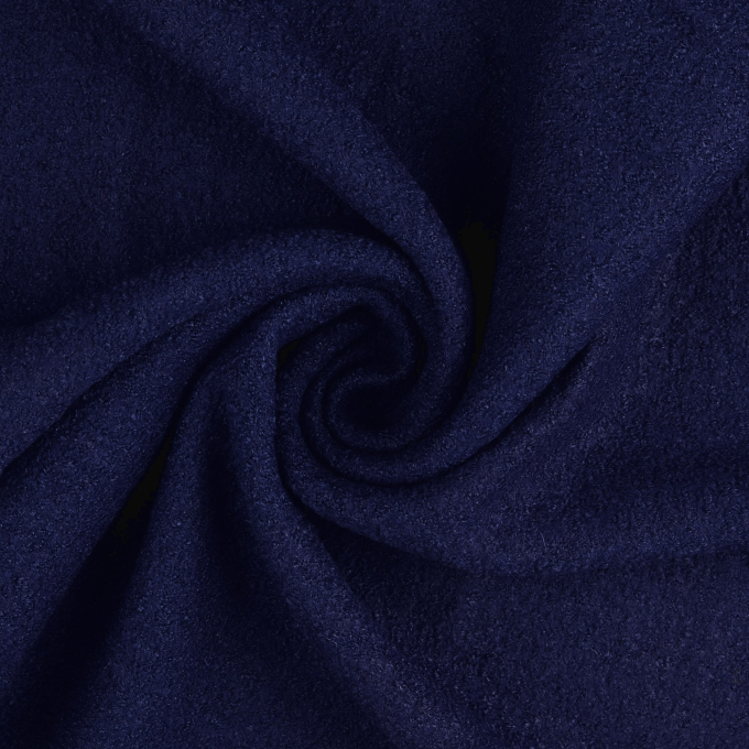 Wollen Bouclé licht, donkerblauw