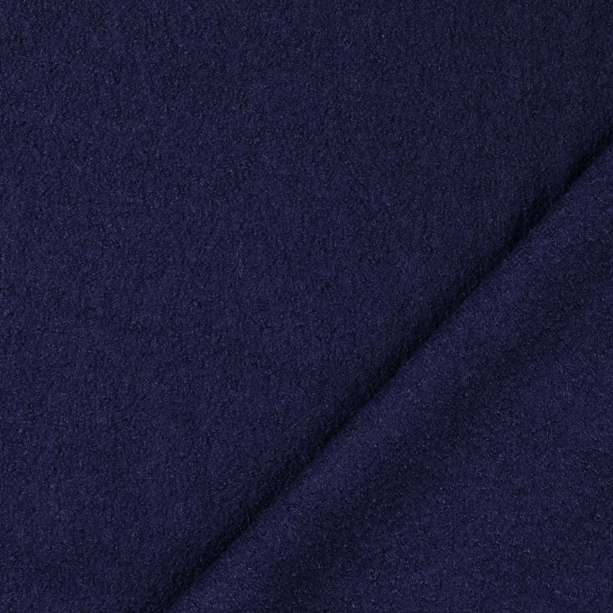 Wollen Bouclé licht, donkerblauw