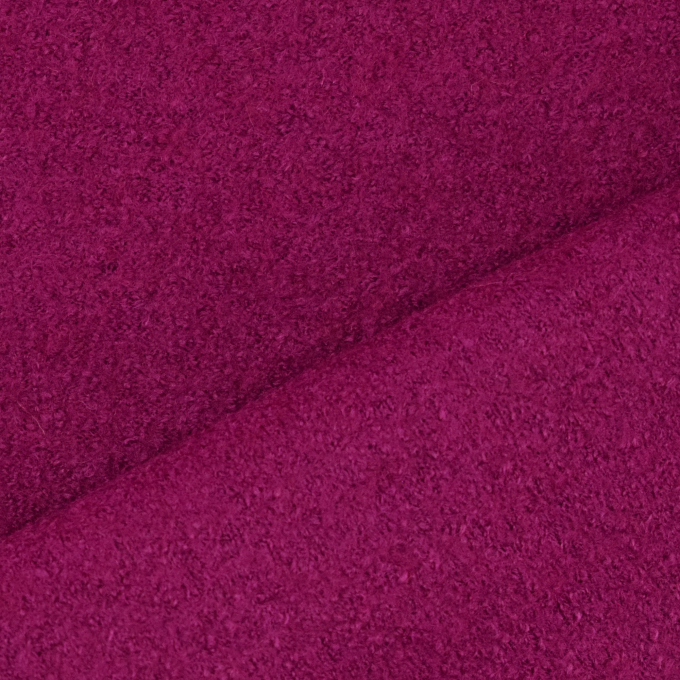 Wollen Bouclé licht, fuchsiaroze
