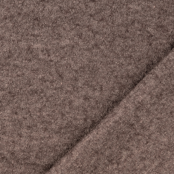 Wollen Bouclé licht, taupe gemêleerd