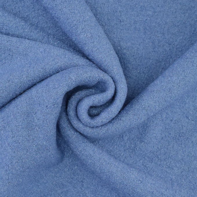 Tissu lainage aspect légèrement bouclé Burda, bleu denim