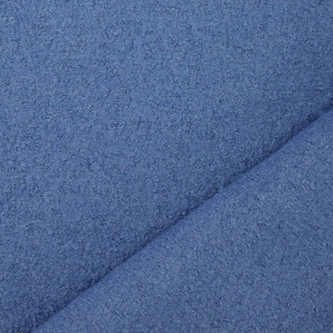 Tissu lainage aspect légèrement bouclé Burda, bleu denim