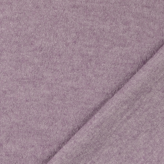 Tissu lainage aspect légèrement bouclé, mauve chiné