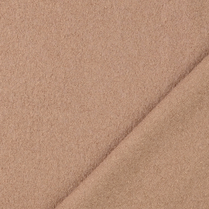 Wollen Bouclé licht, modderkleurig