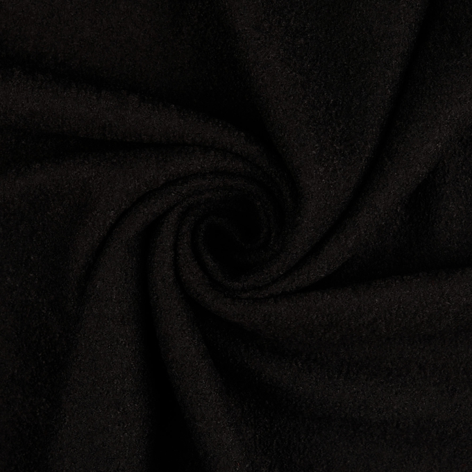 Tissu lainage aspect légèrement bouclé, noir