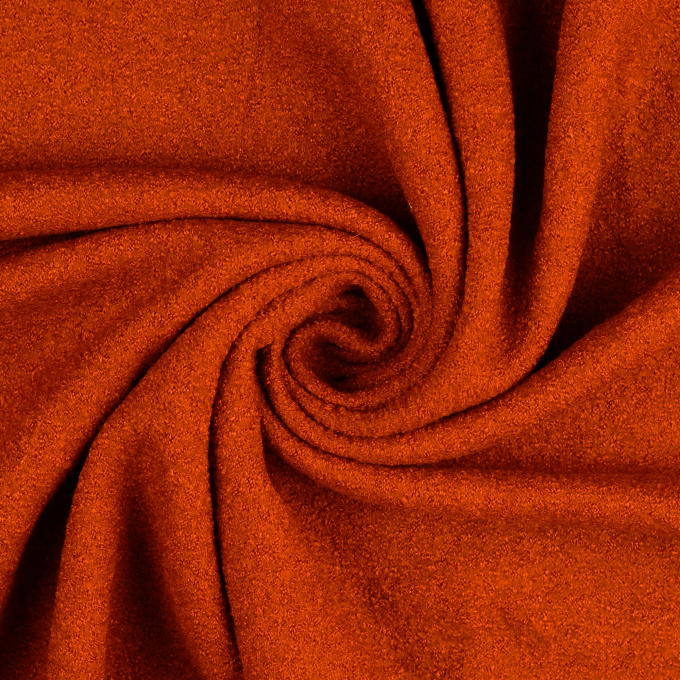 Tissu lainage bouclette léger, terracotta chiné