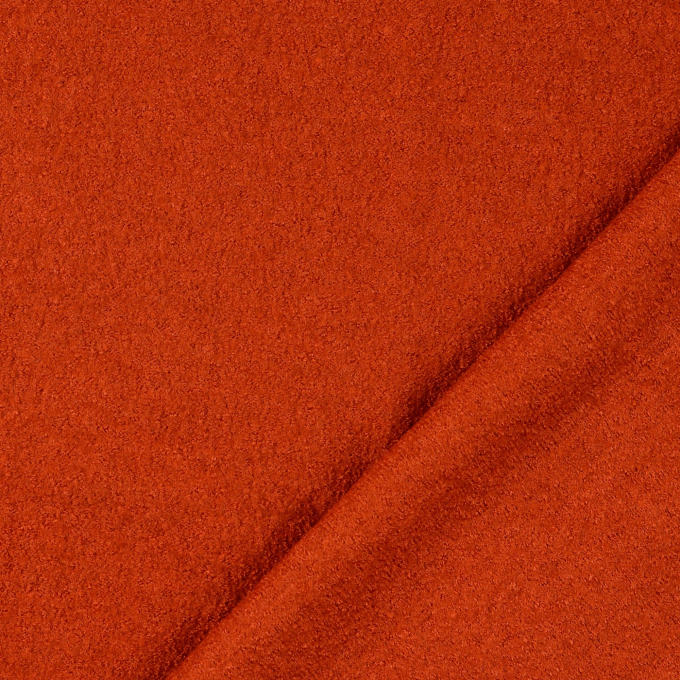 Tissu lainage bouclette léger, terracotta chiné