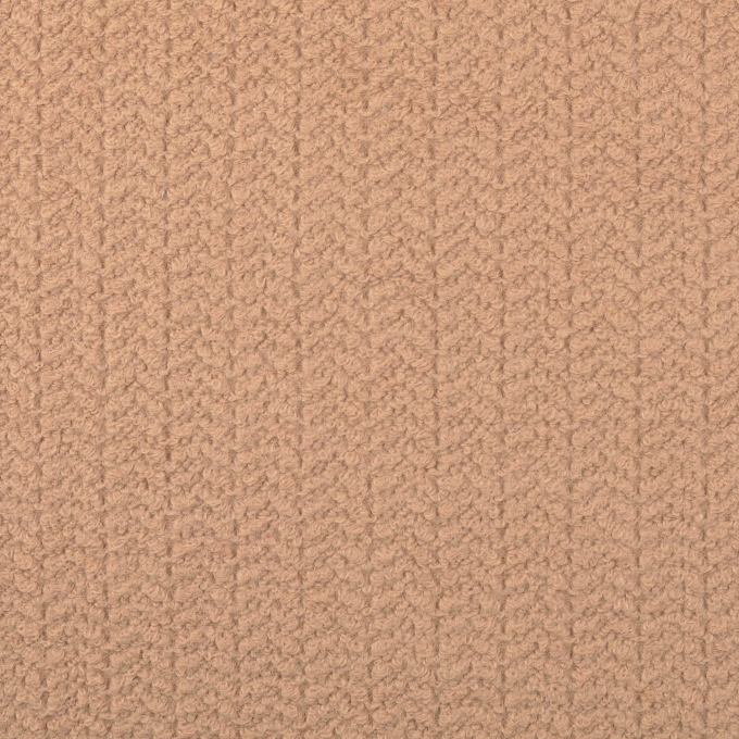 Tissu lainage zigzag aspect bouclé, beige