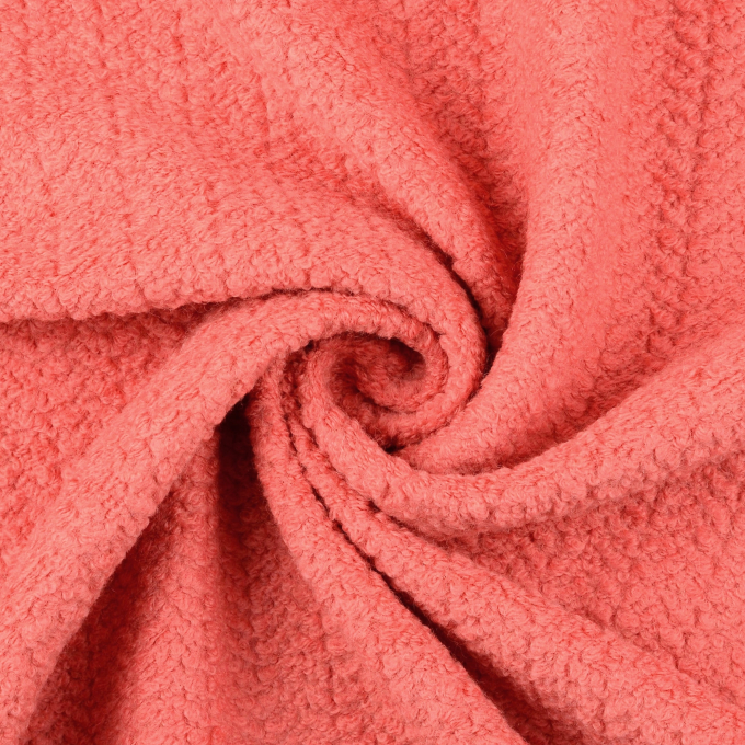 Woll Bouclé Zick Zack, koralle