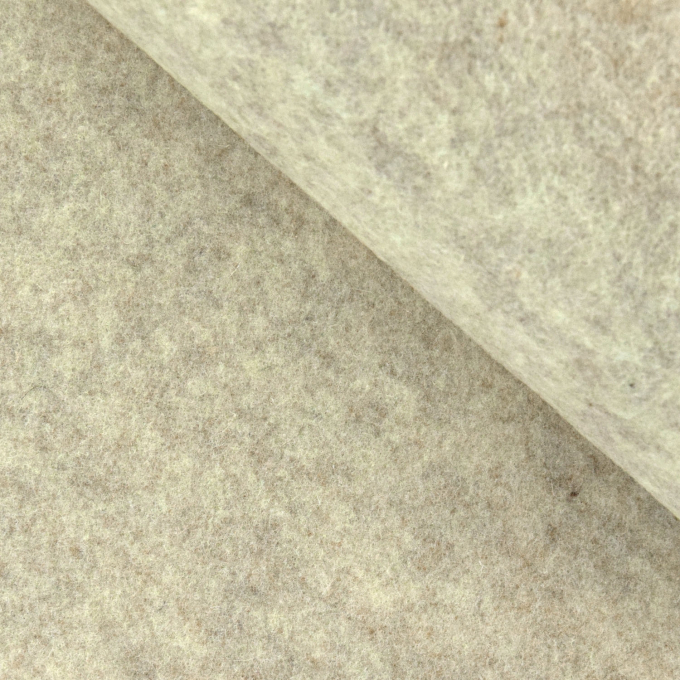 Wolvilt 2 mm, crèmekleurig gemêleerd