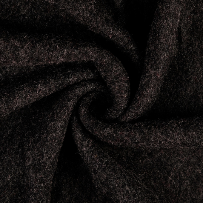 Tissu laine vierge uni, anthracite