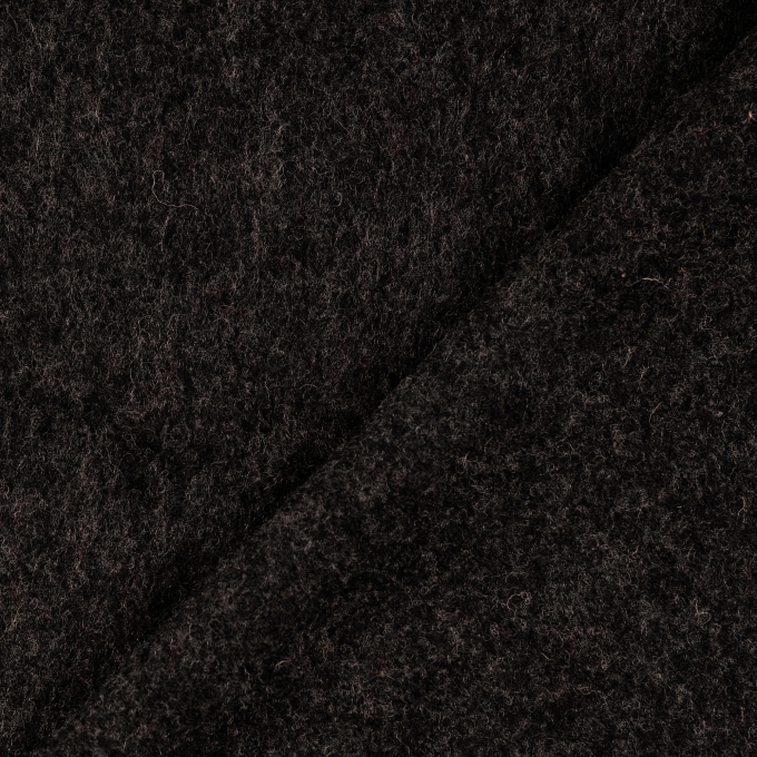 Tissu laine vierge uni, anthracite