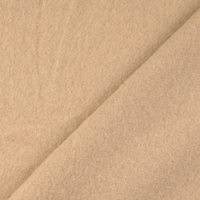 Tissu laine vierge uni, beige