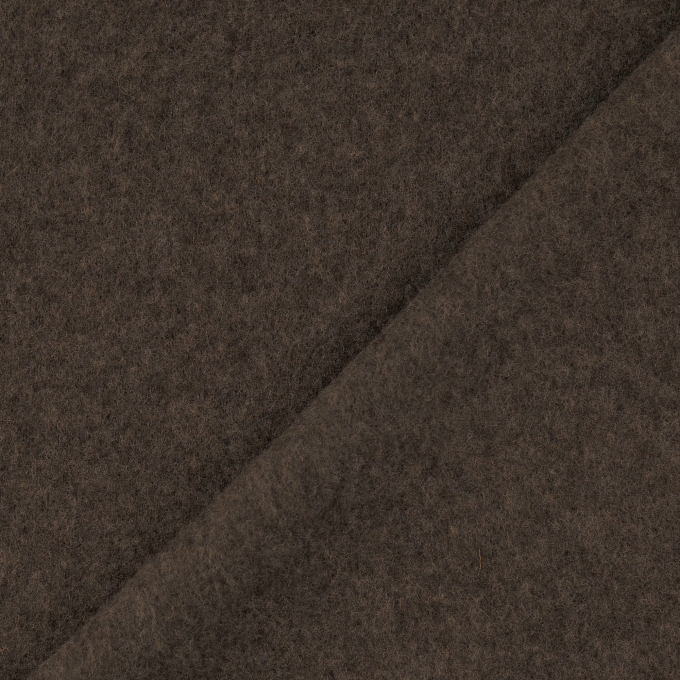 Wollen fleece uni, donkerbruin