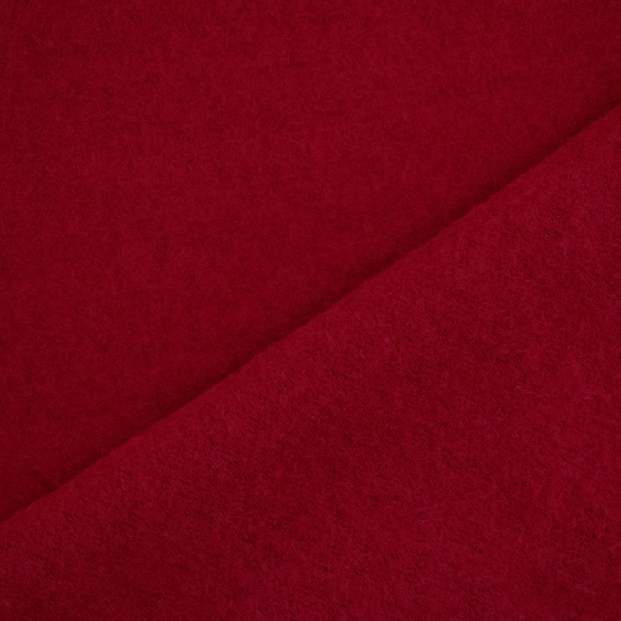 Tissu laine vierge uni, rouge