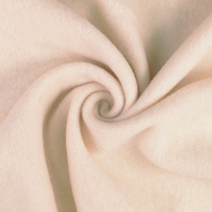 Wollen fleece uni, gebroken wit