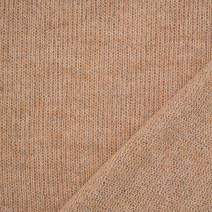 Wollstrickstoff, camel meliert