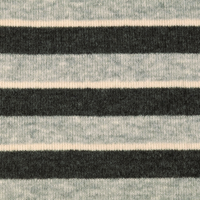 Gebreide stof met wol Colour Stripes, grijs