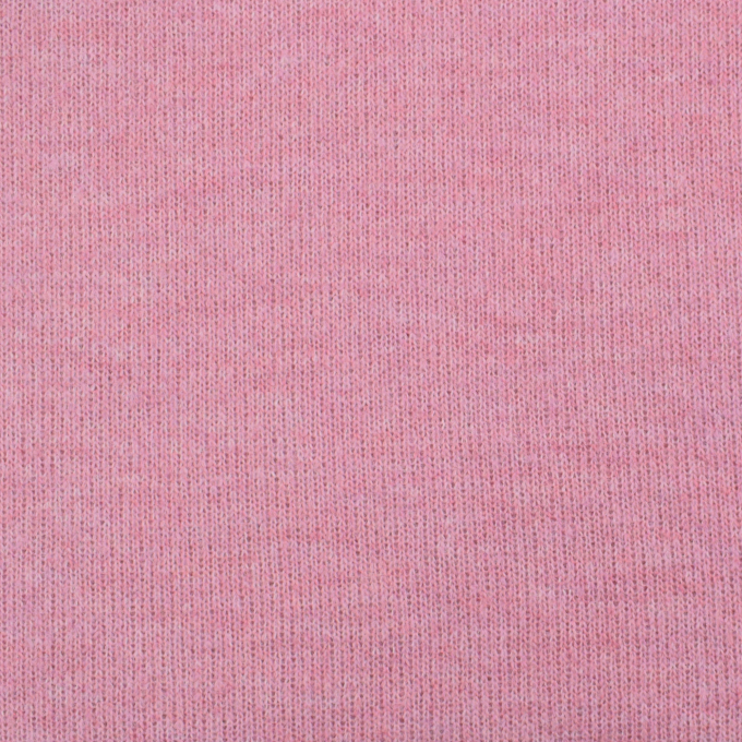 Tissu laine mélangée maille tricot, rose chiné