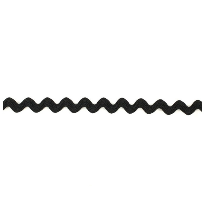 Zigzagband 12 mm, zwart