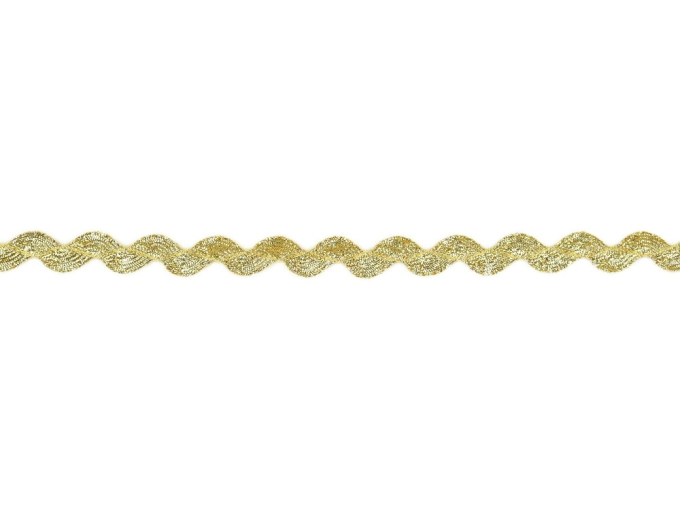 Zigzagband Lurex, goudkleurig