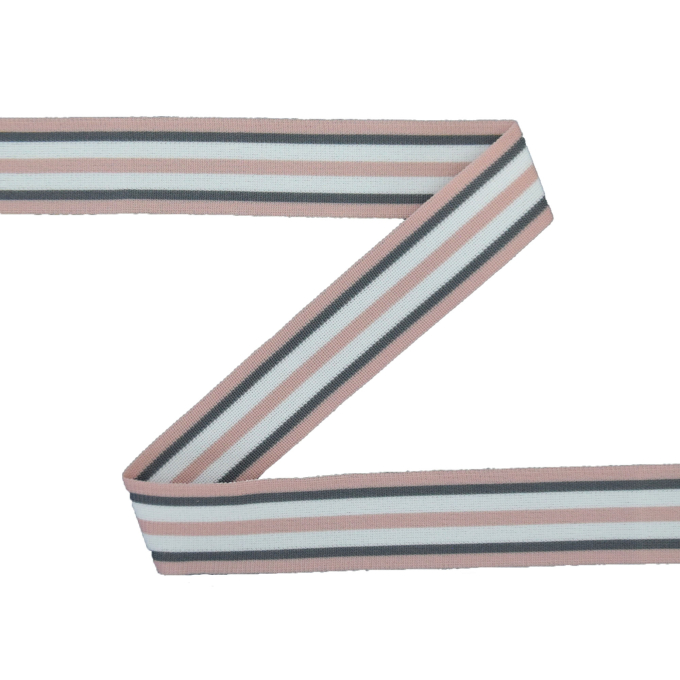 Ruban gros grain de reps, 25 mm rose pâle
