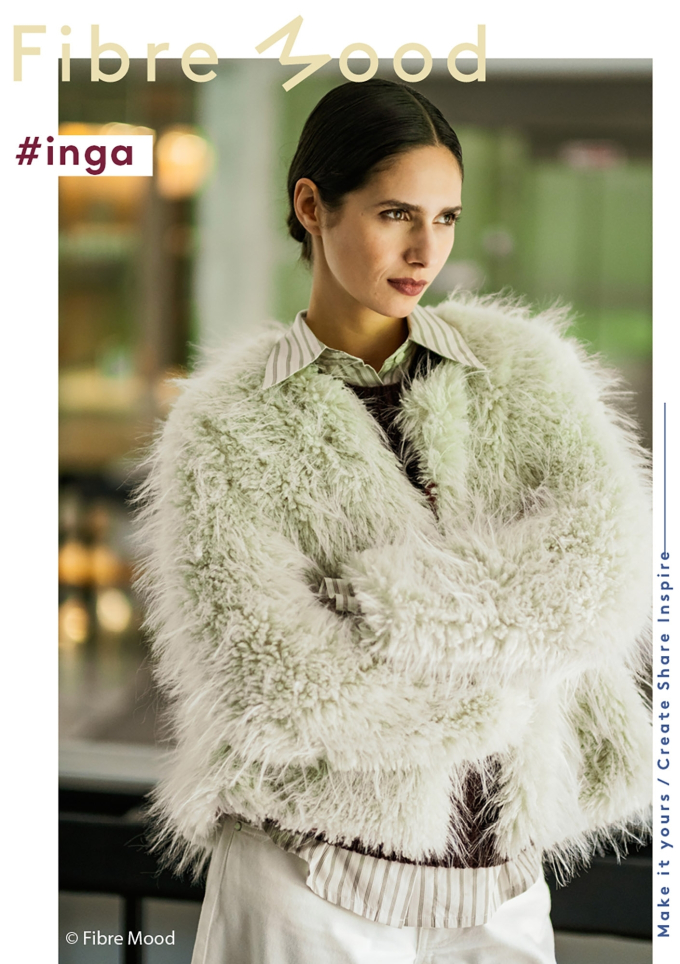 Faux fur Fibre Mood, grey white