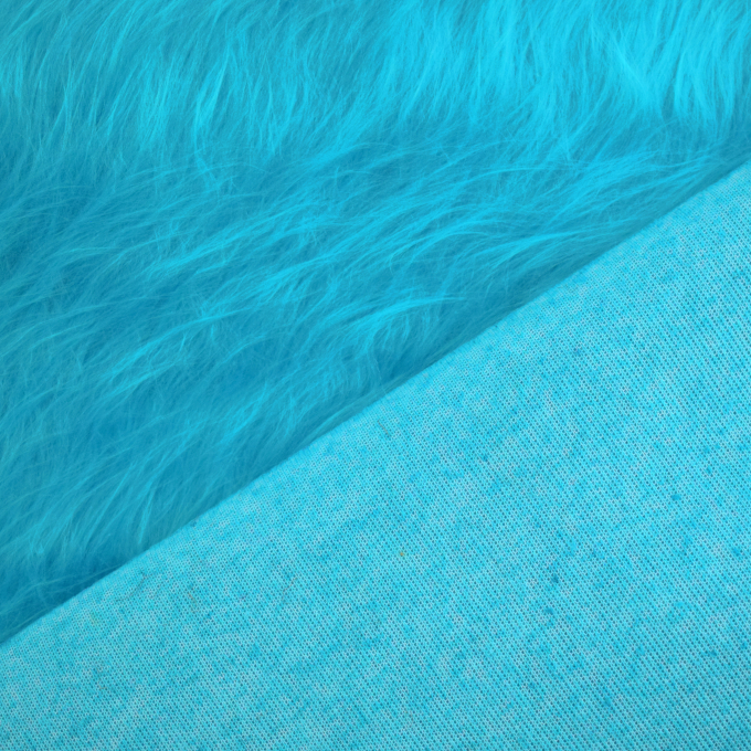 Pluche langharig, turquoise